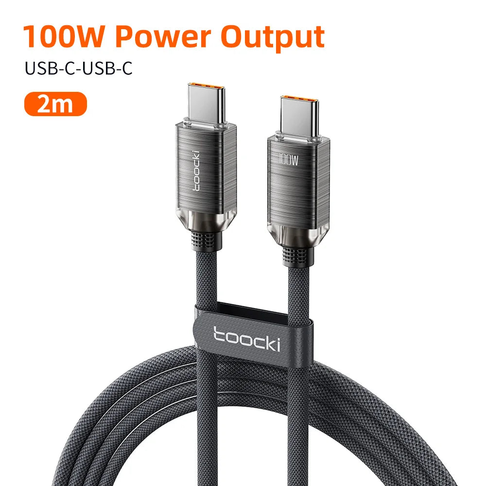 PD100W Fast Charging Cable USB C to C for Iphone 15 Type C to Type C Wire Phone Charger for Samsung Xiaomi Hoco Data Cord