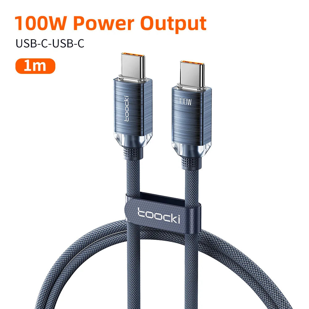 PD100W Fast Charging Cable USB C to C for Iphone 15 Type C to Type C Wire Phone Charger for Samsung Xiaomi Hoco Data Cord