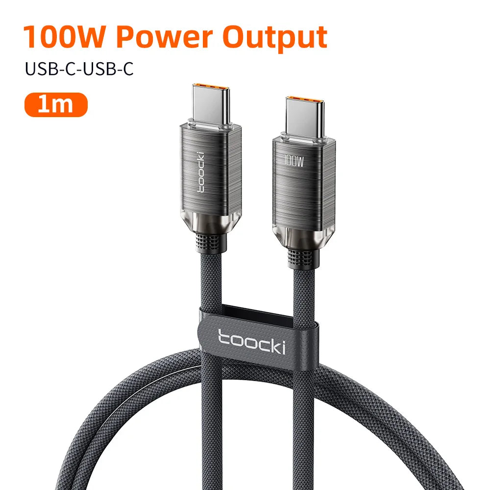 PD100W Fast Charging Cable USB C to C for Iphone 15 Type C to Type C Wire Phone Charger for Samsung Xiaomi Hoco Data Cord
