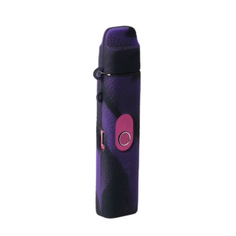 Coque silicone VapThor noir et violet pour Vaporesso XROS 4, texture antichoc, antiglisse, résistante