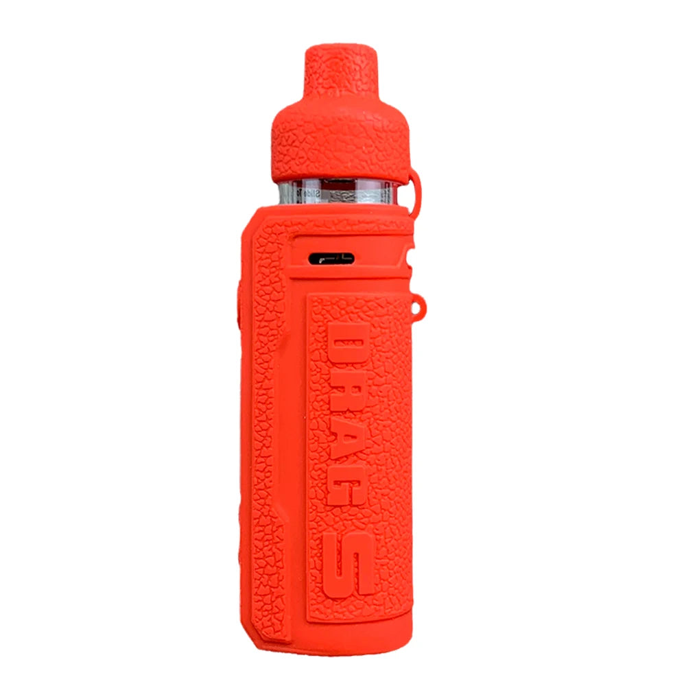 Coque silicone VapThor rouge pour Voopoo Drag S, antichoc, antiglisse, confort, résistant à l'eau