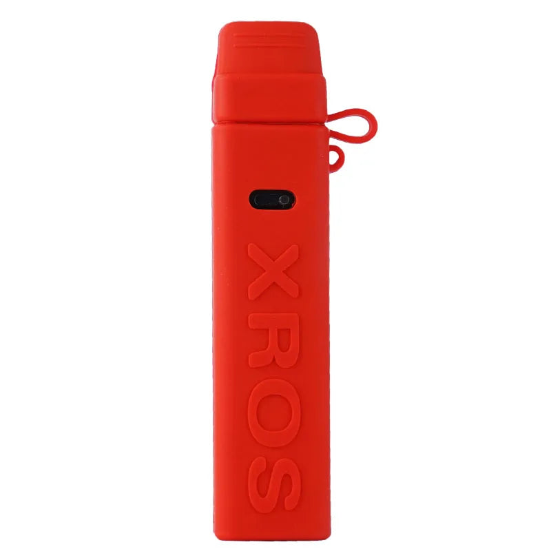 Coque silicone rouge VapThor pour Vaporesso XROS, texture antichoc, antiglisse, résistante