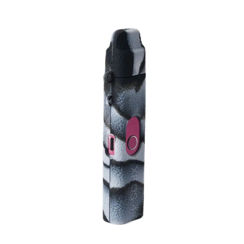 Coque silicone VapThor noir et blanc pour Vaporesso XROS 4, texture antichoc, antiglisse, résistante