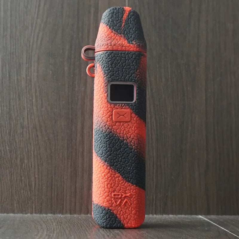 Coque silicone VapThor noit et rouge pour OXVA Xlim Pro, antichoc, antiglisse, confort, résistant à l'eau