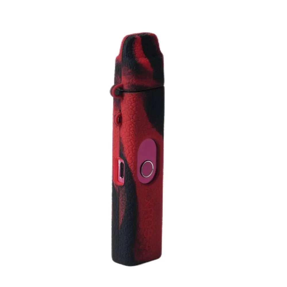 Coque silicone VapThor noir et rouge pour Vaporesso XROS 4, texture antichoc, antiglisse, résistante
